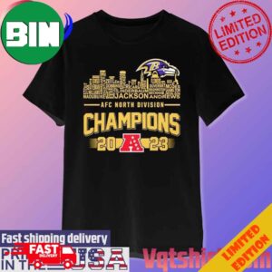 Baltimore Ravens Team Name AFC North Division Champions 2023 T-Shirt
