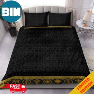 Baroque Versace Words Text Fashion And Luxury Home Decor Bedding Set Comforter