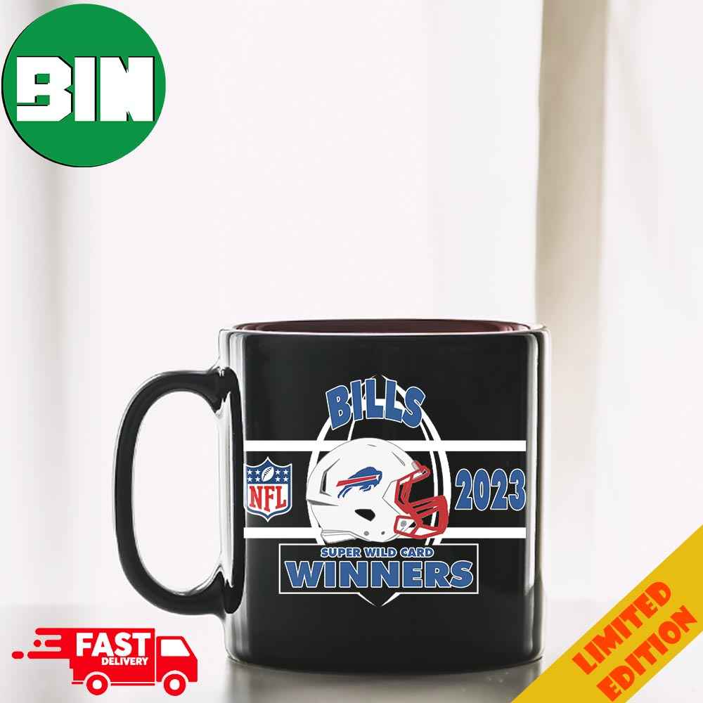 Buffalo Bills AFC Wild Card Champions Season 2023-2024 NFL Divisional Helmet Winners Ceramic Mug