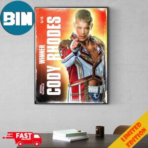 Cody Rhodes Winner Royal Rumble And Finish The Story WWE Royal Rumble Poster Canvas