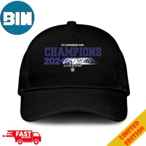 Congratulations Baltimore Ravens Is Champions Of AFC Championship Game Season 2023-2024 At Jan 28 MT Bank Stadium Logo Hat-Cap