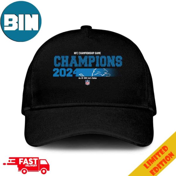 Congratulations Detroit Lions Is Champions Of NFC Championship Game Season 2023-2024 At Jan 28 Levi’s Stadium Logo Hat-Cap