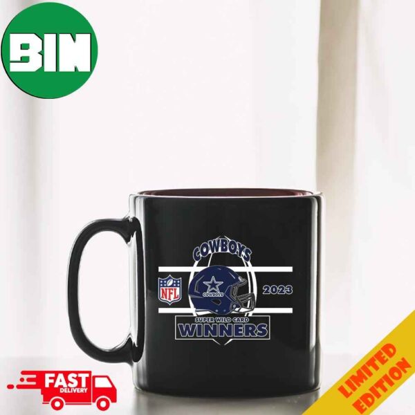 Dallas Cowboys NFC Wild Card Champions Season 2023-2024 NFL Divisional Helmet Winners Ceramic Mug