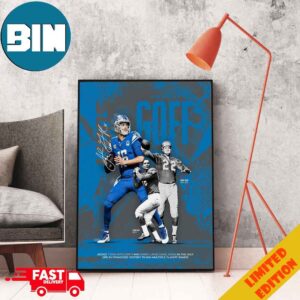 Detroit Lions PR Jare Goff Is the 3rd QB In Franchise History To Win Multiple Playoff Games Joining Tobin Rote and Bobby Layne Poster Canvas