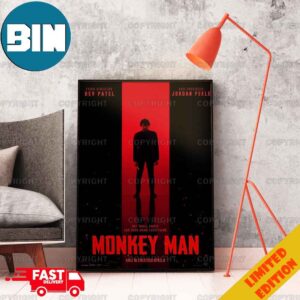 Dev Patel’s Directorial Debut ‘MONKEY MAN’ One Small Ember Can Burn Down Everything Only In Theaters April 5 2024 Poster Canvas