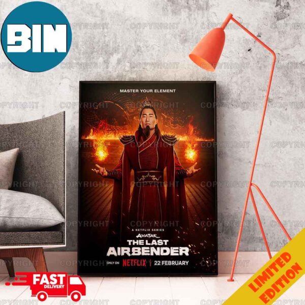 Fire Lord Ozai In Live Action Avatar The Last Airbender Series Releasing February 22 on Netflix Poster Canvas