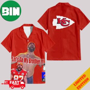 Funny Jason Kelce Go To See His Brother Travis Kelce When Kansas City Chiefs Defeat Buffalo Bills In Divisional Round Playoffs Season 2023-2024 Merchandise Hawaiian Shirt