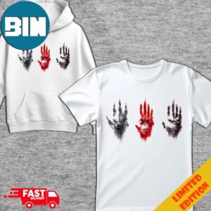 Godzilla x Kong The New Empire Kong And Godzilla vs Skar King Hand Print T-Shirt Hoodie