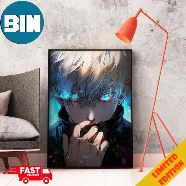 Gojo Satoru Blue Eyes Jujutsu Kaisen Poster Canvas