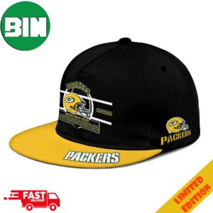 Green Bay Packers NFC Wild Card Champions Season 2023-2024 NFL Divisional Helmet Winners Snapback Hat-Cap