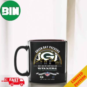 Green Bay Packers Winners Season 2023-2024 NFC Super Wild Card NFL Divisional Skyline January 14 2024 AT&T Stadium Ceramic Mug