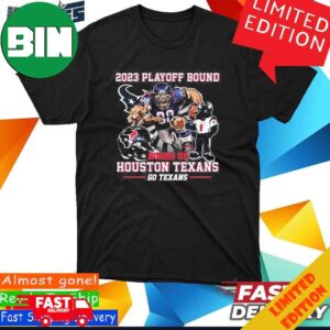 Houston Texas 2023 Playoff Bound Horns Up Go Texans T-Shirt Long Sleeve Hoodie Sweater