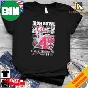 Jalen Milroe Iron Bowl 2023 4th And 31 Crimson Tide 27 24 Tigers Signature T-Shirt Long Sleeve Hoodie Sweater