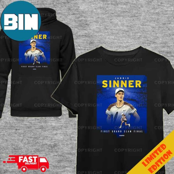 Jannik Sinner US Open Tennis First Grand Slam Final 2024 Congratulations Forza T-Shirt Hoodie