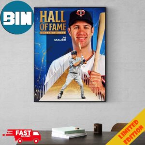 Joe Mauer Hall Of Fame Class Of 2024 Poster Canvas