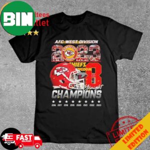 Kansas City Chiefs AFC West Division 2023 Champions Chiefskingdom Straight T-Shirt Long Sleeve Hoodie Sweater