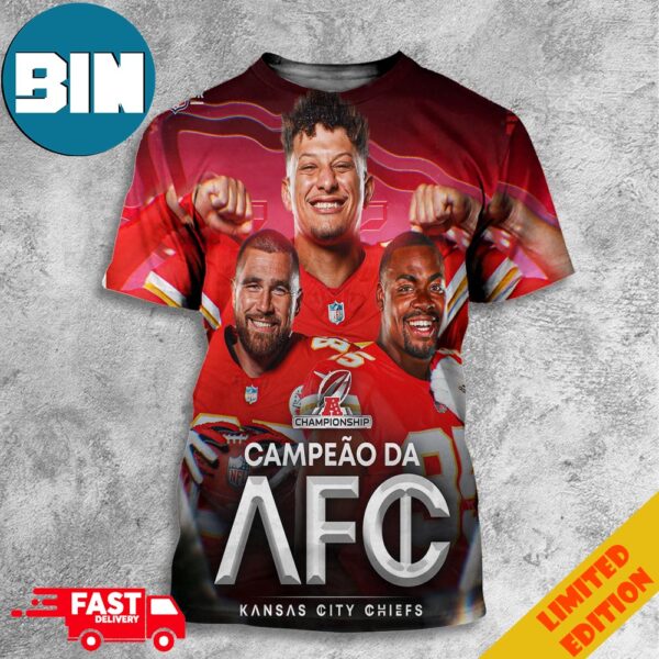 Kansas City Chiefs Leaders Are AFC Champions And Go To Super Bowl LVIII 3D T-Shirt