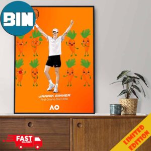 Keep Calm And Carrot On Jannik Sinner Aus Open First Grand Slam Title Aus Open 2024 Poster Canvas