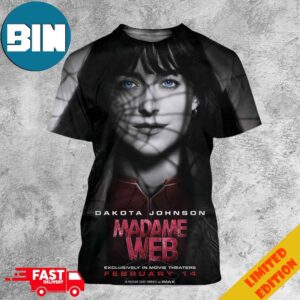 Madame Web New Posters Dakota Johnson Movie Theaters February 14 3D T-Shirt