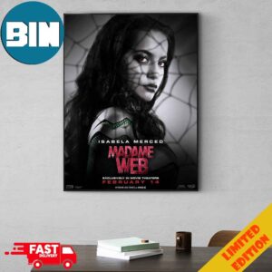 Madame Web New Posters Isabela Merced Movie Theaters February 14 Poster Canvas