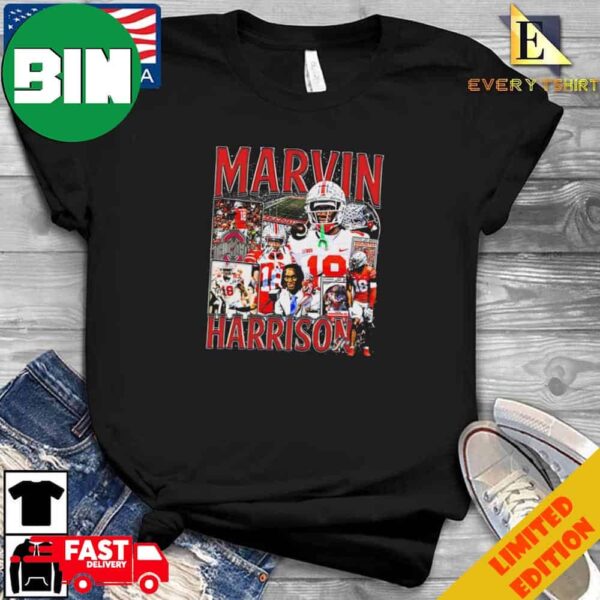 Marvin Harrison Jr Ohio State Buckeyes Football Player T-Shirt Long Sleeve Hoodie Sweater