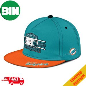 Miami Dolphins AFC Wild Card Champions Season 2023-2024 NFL Divisional Helmet Winners Merchandise Hat-Cap Snapback