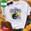 Michigan Football 2023 CFP National Champions Bold Helmet  T-Shirt Long Sleeve Hoodie Sweater