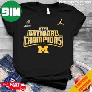 Michigan Wolverines 2023 National Champions Outline T-Shirt Long Sleeve Hoodie Sweater