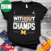 Michigan Wolverines 2023 National Champions Outline T-Shirt Long Sleeve Hoodie Sweater