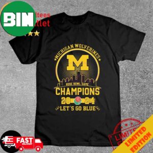 Michigan Wolverines 2024 Rose Bowl Game Champions Let’s Go Blue T-Shirt Long Sleeve Hoodie Sweater