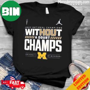 Michigan Wolverines Jordan College Football Playoff 2023 National Champions Locker Room T-Shirt Long Sleeve Hoodie Sweater