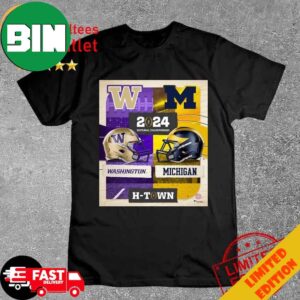 Michigan Wolverines vs Washington Huskies College Football Playoff 2024 National Championship Matchup T-Shirt Long Sleeve Hoodie Sweater