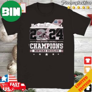 Official 2024 NCAA Division I Football Champions Montana Grizzlies T-Shirt Long Sleeve Hoodie Sweater