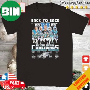 Official Eagles Back To Back 2023 NFC East Division Champions T-Shirt Long Sleeve Hoodie Sweater