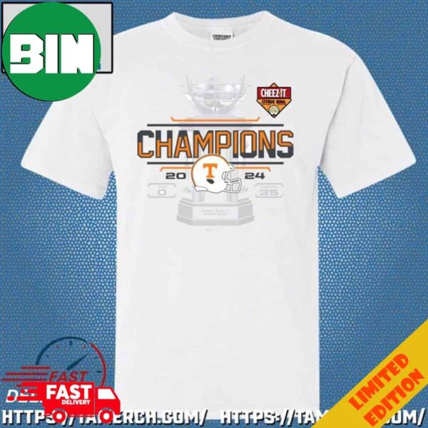 Original Tennessee Volunteer Win 35 0 Iowa Hawkeyes Football 2024 Cheez-It Citrus Bowl Champions Final Score T-Shirt