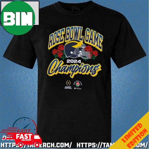 Original University Of Michigan Football Women’s 2024 Rose Bowl Game Champions T-Shirt