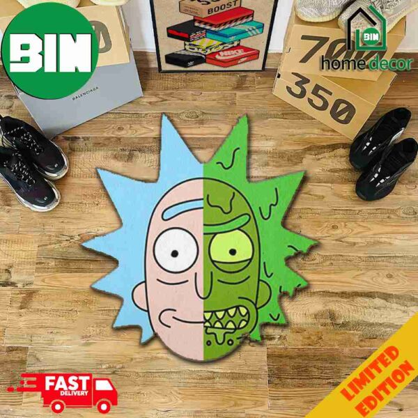 Rick And Morty Funny Two Faces Grandpa Rick Sanchez Home Decor Custom Rug Carpet