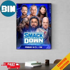 Roman Reigns Is The Greast Of all Time Smack Down Tribal Chief Smack Down On Fox Poster Canvas