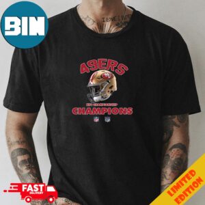 San Francisco 49ers NFC Championship Season 2023-2024 NFL Super Bowl LVII Merchandise Helmet Winners Fan Gifts Merchandise T-Shirt