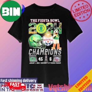 The Fiesta Bowl 2024 Champions Oregon Ducks 45-6 Liberty Flames January 12024 T-Shirt
