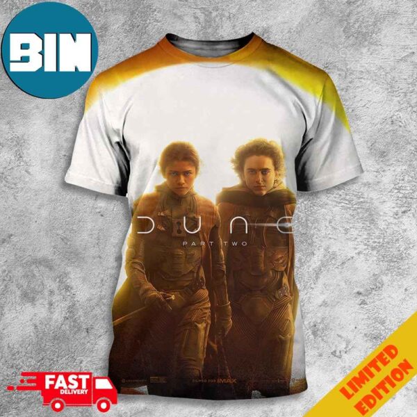 Timothee Chalamet And Zendaya In New Poster For Dune Part Two On March 1 3D T-Shirt