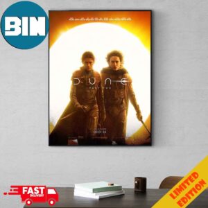 Timothee Chalamet And Zendaya In New Poster For Dune Part Two On March 1 Poster Canvas