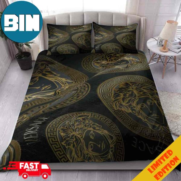 Versace Big Logo Luxury Home Decor Bedding Set