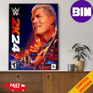 WWE2K24 Deluxe Edition Crowd Is Here Cody Rhodes Poster Canvas