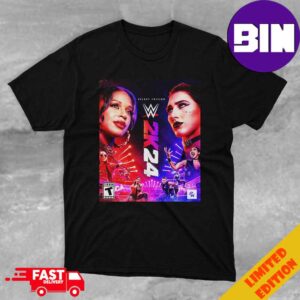 WWE2K24 Deluxe Edition Two Groundbreaking Superstars One Historic Cover Rhea Ripley And Bianca Belair T-Shirt
