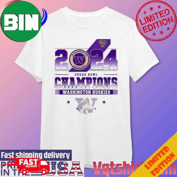 Washington Huskies 2024 Sugar Bowl Champion T-Shirt