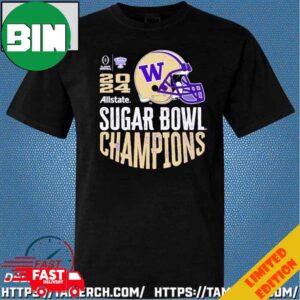 Washington Huskies 2024 Sugar Bowl Champions Purple Helmet-Shirt