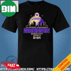 Washington Huskies CFP National Championship Space City 2024 T-Shirt