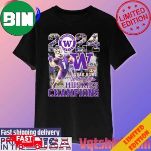 Washington Huskies Mascot Sugar Bowl Champions 2024 T-Shirt