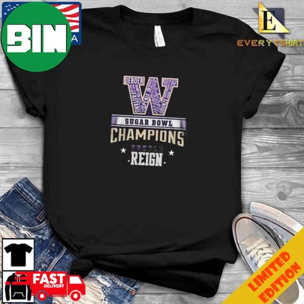 Washington Huskies Sugar Bowl Champions Purple Reign T-Shirt Long Sleeve Hoodie Sweater